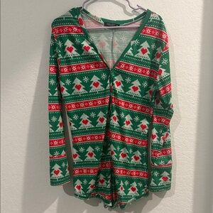 Yandy Green and Pink Festive Onesie